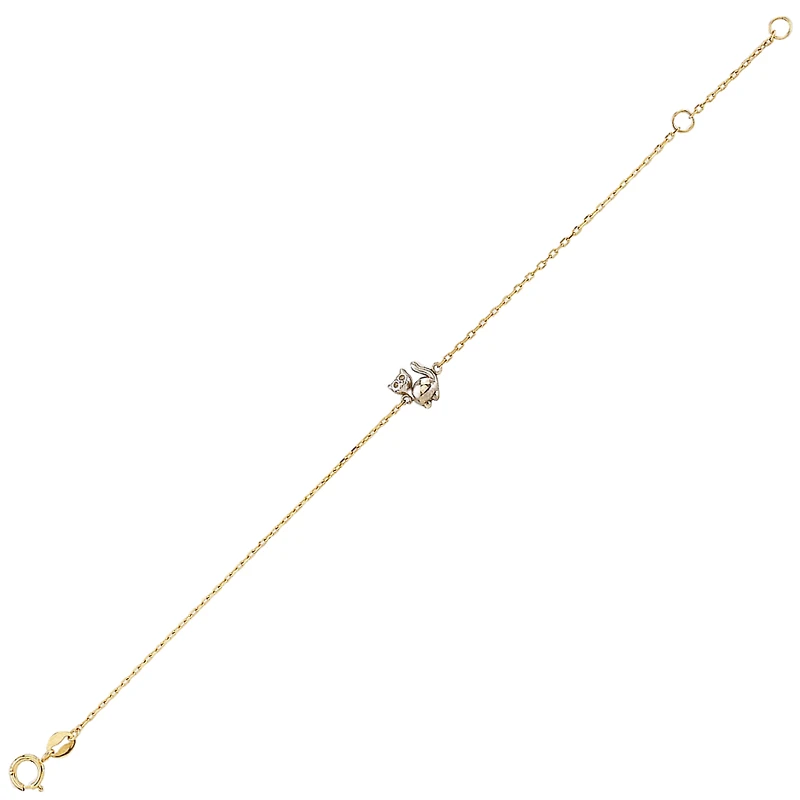 10K 2-TONE GOLD BRACELET - 6.25''