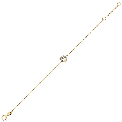 10K 2-TONE GOLD BRACELET - 6.25''