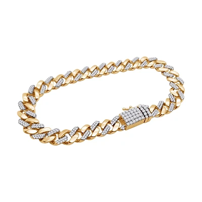 BRACELET OR 2 TONS 10K - 8.5''