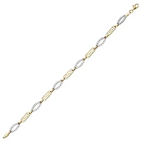 10K 2 TONE GOLD BRACELET - 7.5''