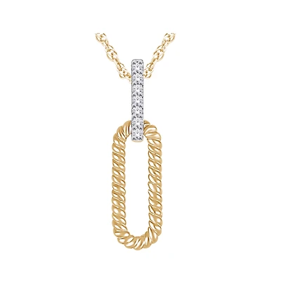 10K 2-TONE GOLD PENDANT