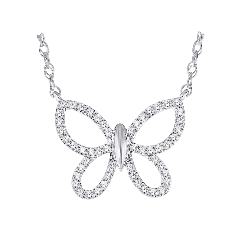 COLLIER OR BLANC 10K