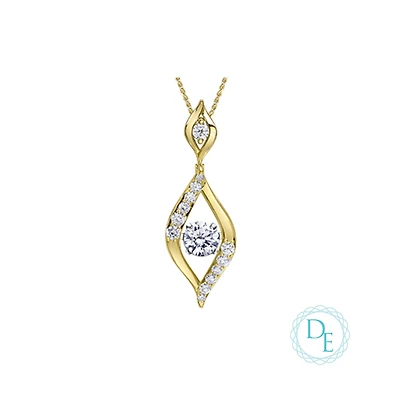 14k 2-tone gold pendant