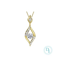 14k 2-tone gold pendant