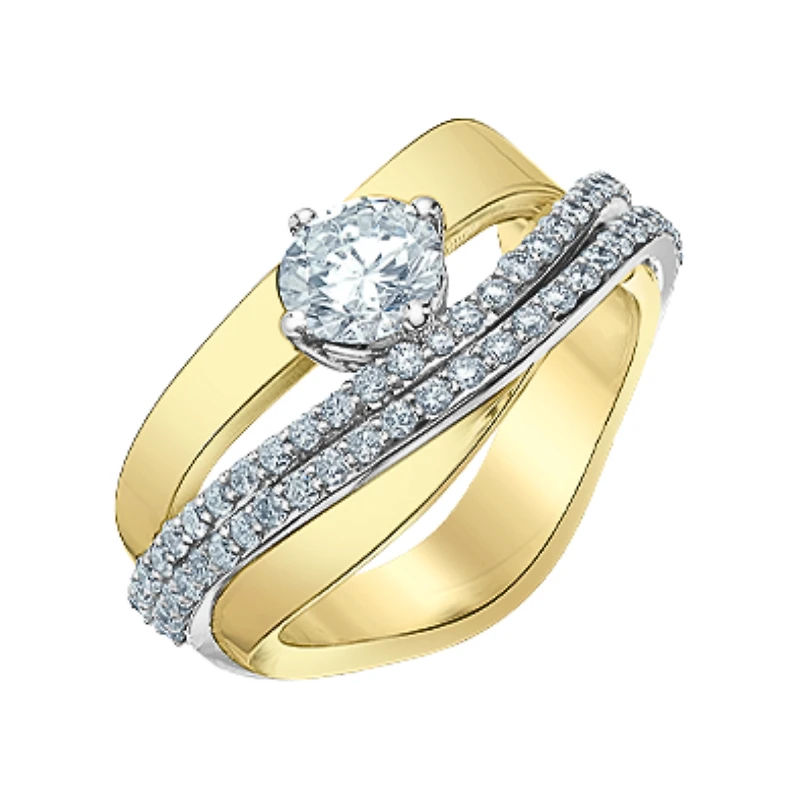 BAGUE OR JAUNE 14K