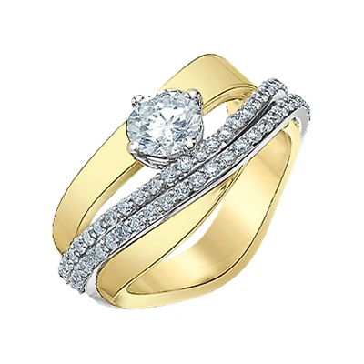 BAGUE OR JAUNE 14K