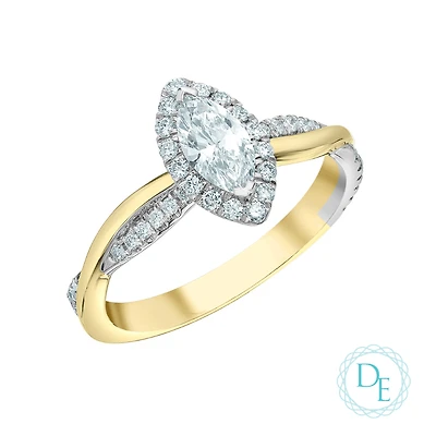 14k 2 tones gold ring