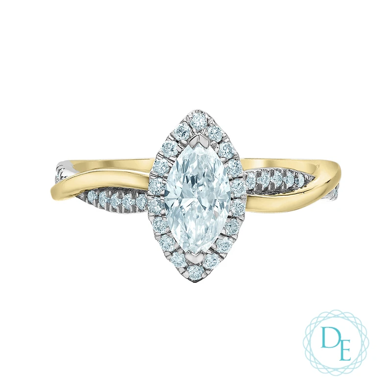 14k 2 tones gold ring