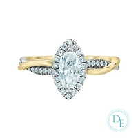 14k 2 tones gold ring