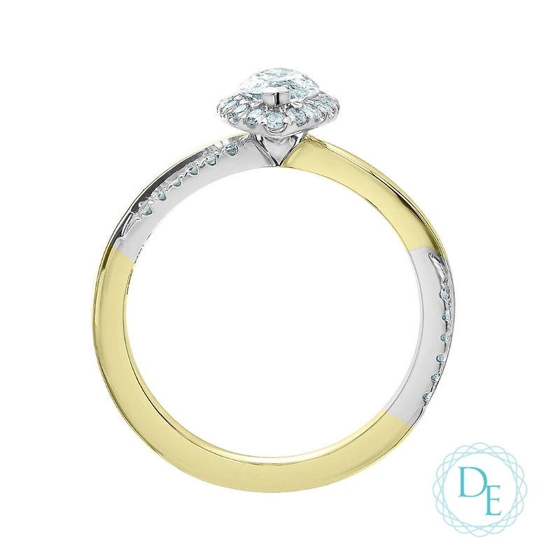 14k 2 tones gold ring