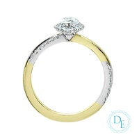 14k 2 tones gold ring