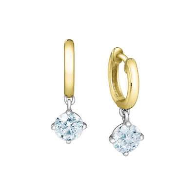 10k 2-tone gold earrings