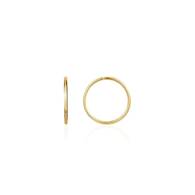 15MM SLEEPERS EARRINGS IN 10K GOLD