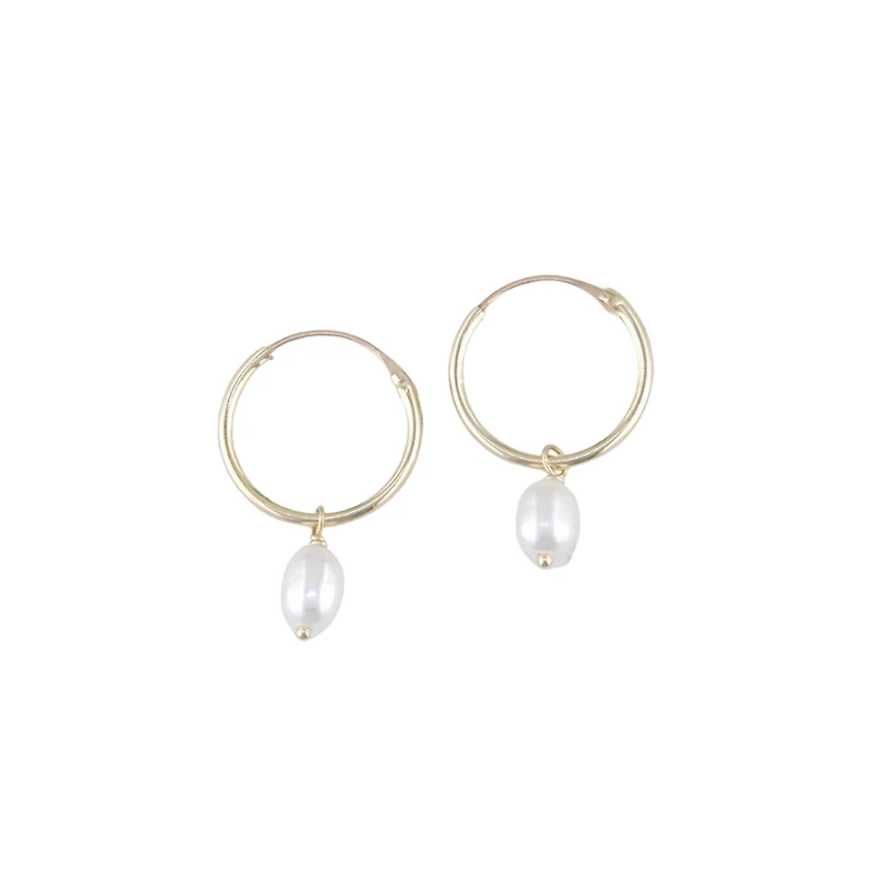 10MM HOOP EARRINGS 10K YELLOW GOLD.