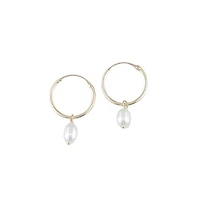 10MM HOOP EARRINGS 10K YELLOW GOLD.