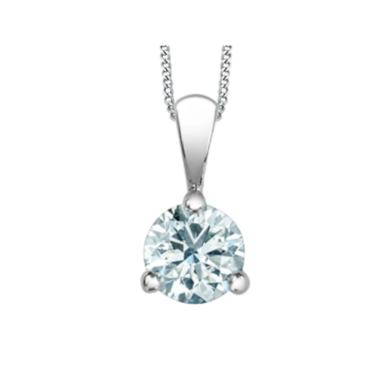 Pendentif or blanc 10k