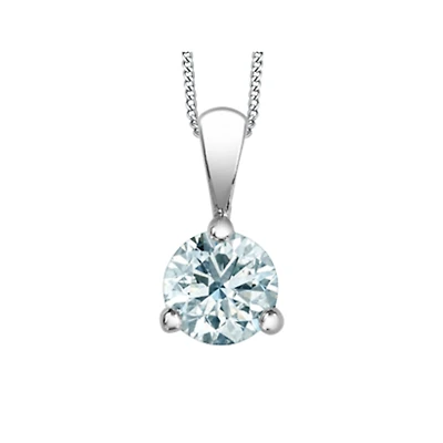 Pendentif or blanc 10k