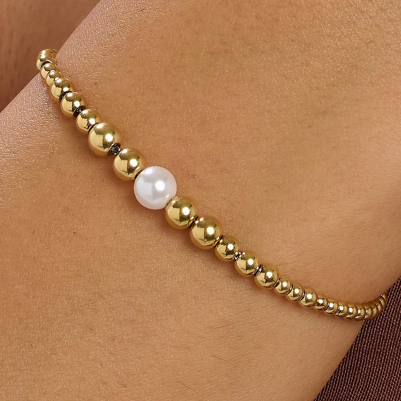 316L steel beaded bracelet