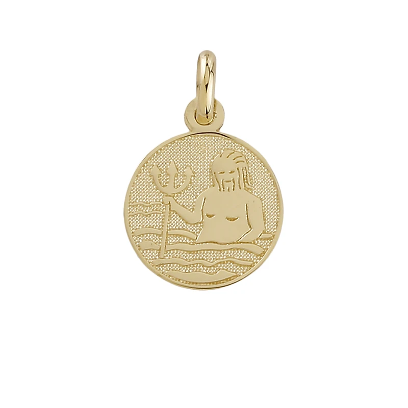 10k gold pendant - Aquarius