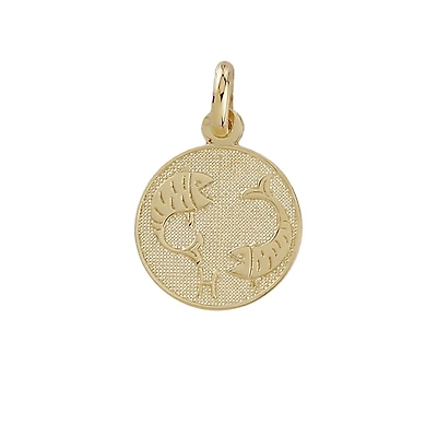 10k gold pendant - Pisces