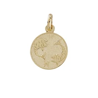 10k gold pendant - Pisces