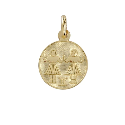 10k gold pendant - Gemini