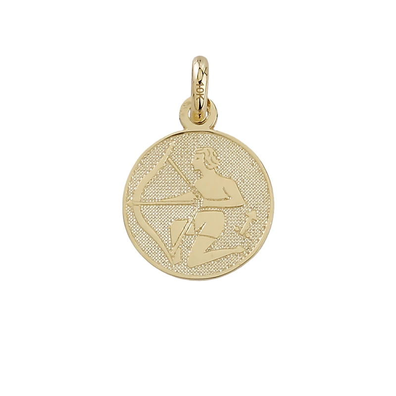 10k gold pendant - Sagittarius