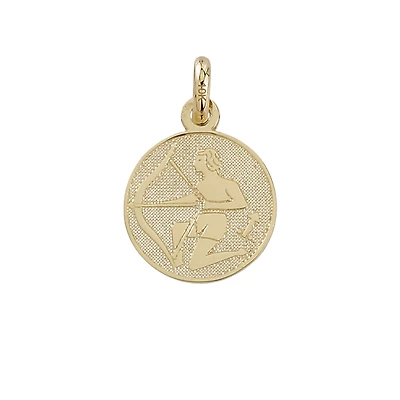 10k gold pendant - Sagittarius