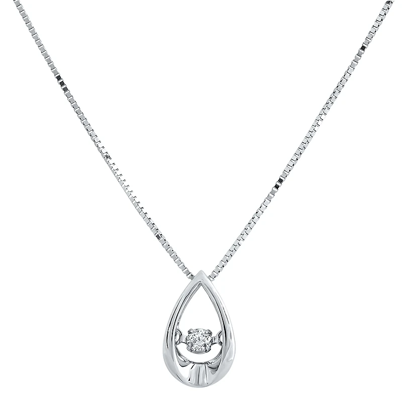 10k white gold pendant