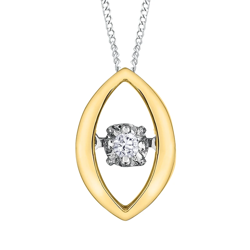10k 2-tone gold pendant
