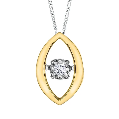 10k 2-tone gold pendant