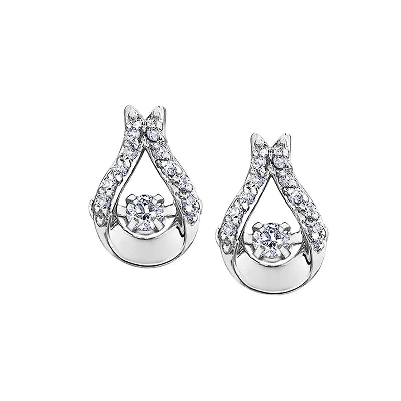 10K WHITE GOLD EARRINGS