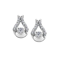 10K WHITE GOLD EARRINGS