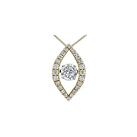 WHITE AND YELLOW GOLD PENDANT 10K