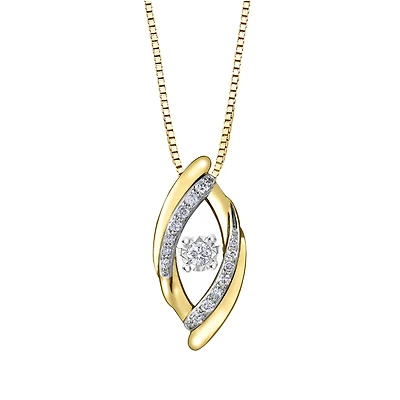 PENDENTIF EN OR DEUX TONS 10K