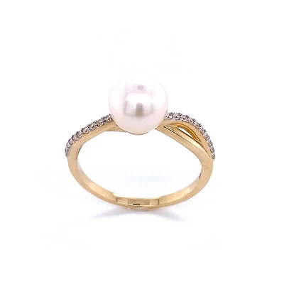 10K GOLD RING WITH PEARL