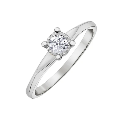 Bague or blanc 10k