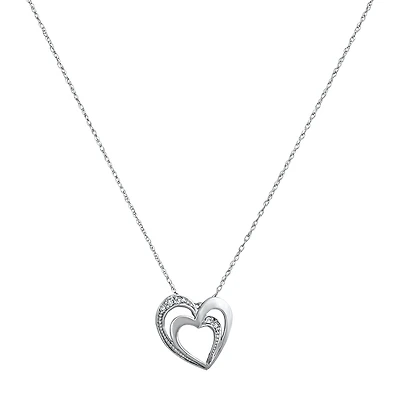 PENDENTIF OR BLANC 10K
