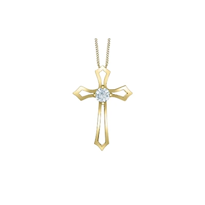 Pendentif or jaune 10k