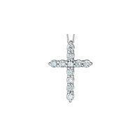 Pendentif or blanc 10k