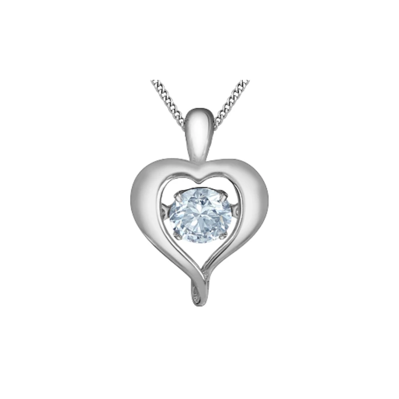 Pendentif or blanc 10k