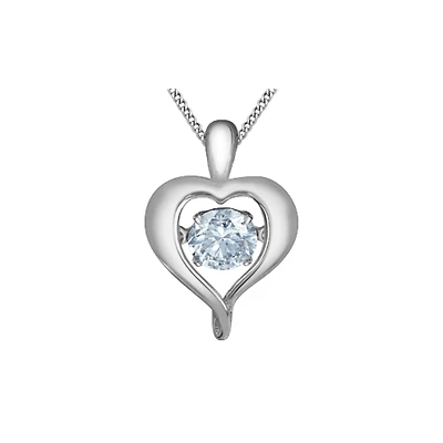 Pendentif or blanc 10k