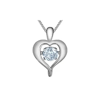 Pendentif or blanc 10k