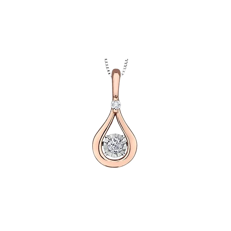 WOMEN'S ROSE WHITE GOLD PENDANT