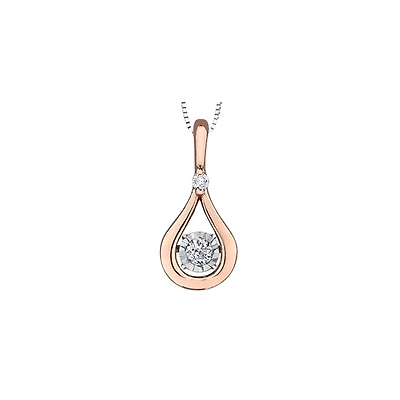 WOMEN'S ROSE WHITE GOLD PENDANT