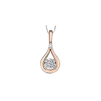 WOMEN'S ROSE WHITE GOLD PENDANT