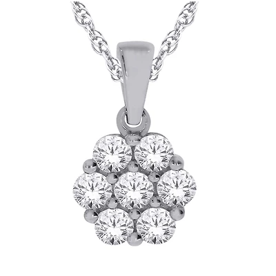 10k white gold pendant