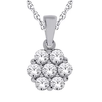 10k white gold pendant
