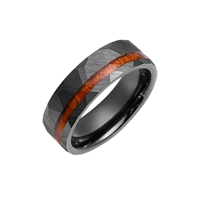 7mm ceramic and koa wood band
