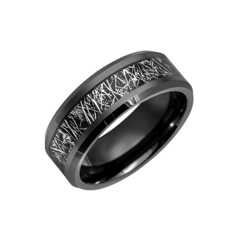 8mm meteorite ceramic band